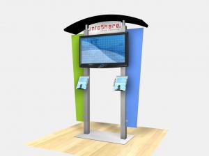 REIN-1230 / Large Monitor Kiosk with Arch Canopy