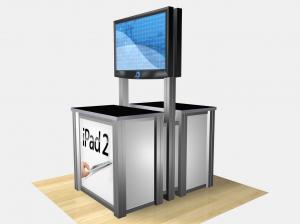 REIN-1233  /  Double-Sided Rectangular Counter Kiosk