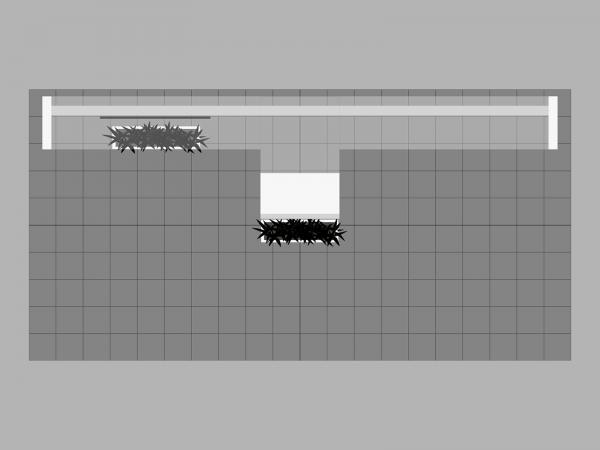 RE-2166 Custom SuperNova Lightbox with Fabric Graphic -- Plan View